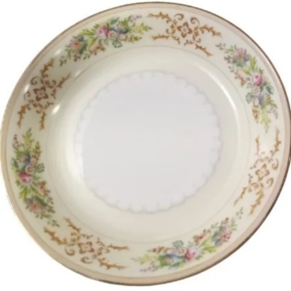 (3) Vintage MEITO China Hand Painted Floral Swag 7.5" Salad Soup Pasta Bowls - Picture 2 of 9